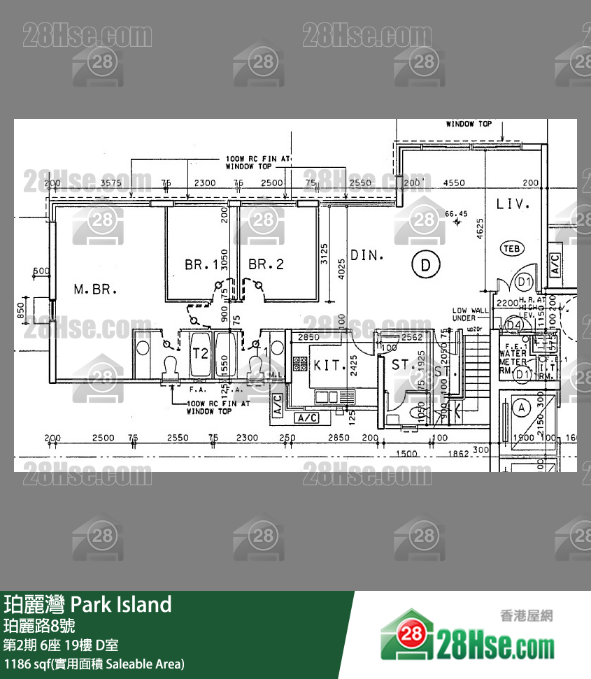 珀丽湾 第2期6座19楼 D室 平面图