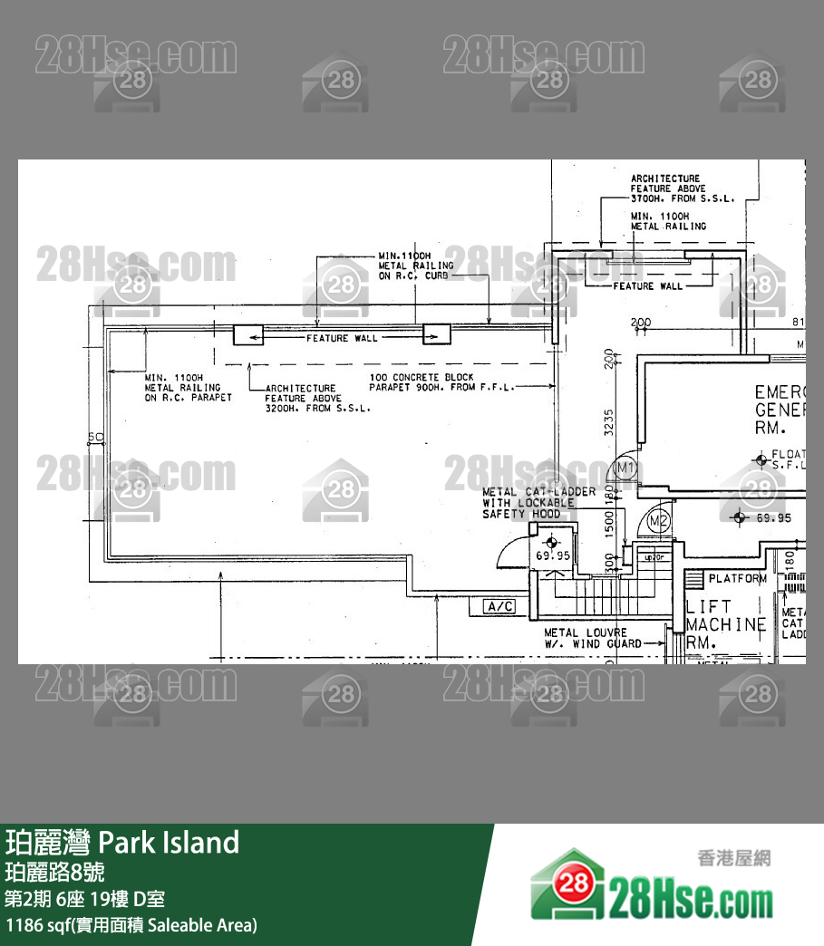 珀丽湾 第2期6座19楼 D室 平面图