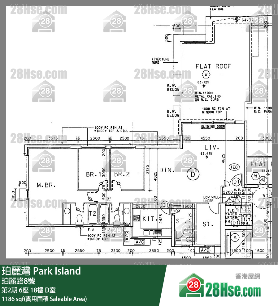 珀丽湾 第2期6座18楼 D室 平面图