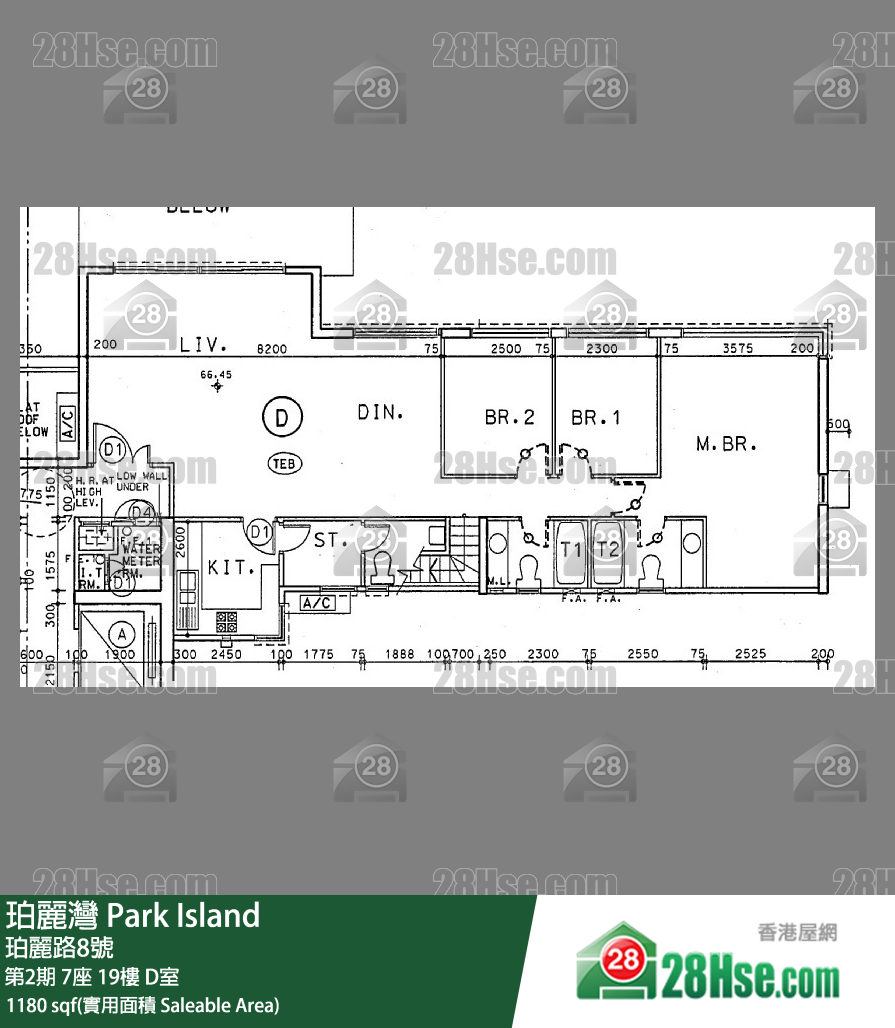 珀丽湾 第2期7座19楼 D室 平面图
