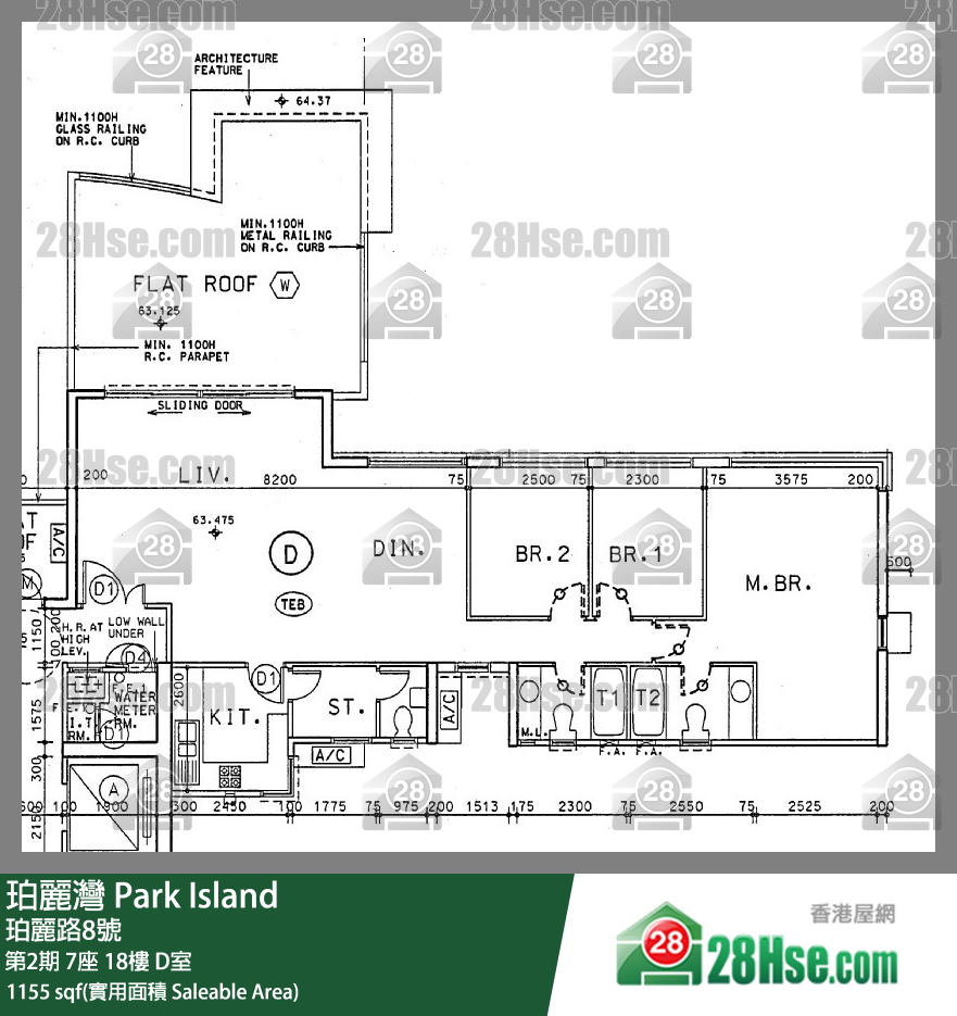 珀丽湾 第2期7座18楼 D室 平面图