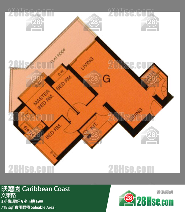 映灣園 3期悅濤軒9座5樓 G室 平面圖