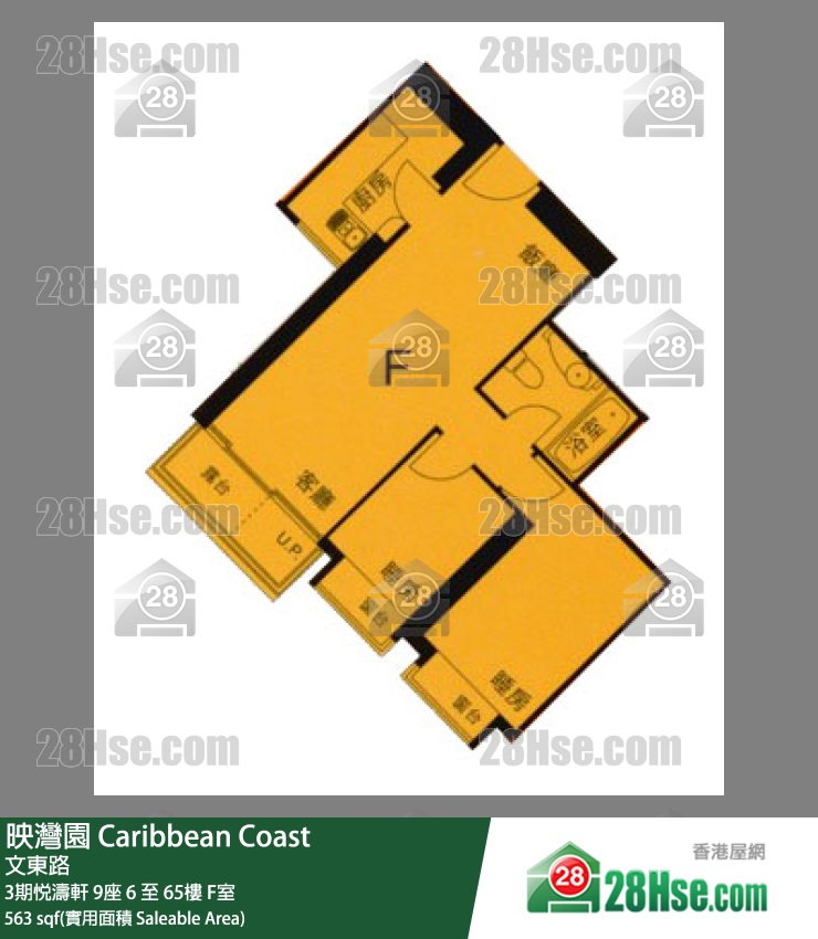 映灣園 3期悅濤軒9座31樓 F室 平面圖