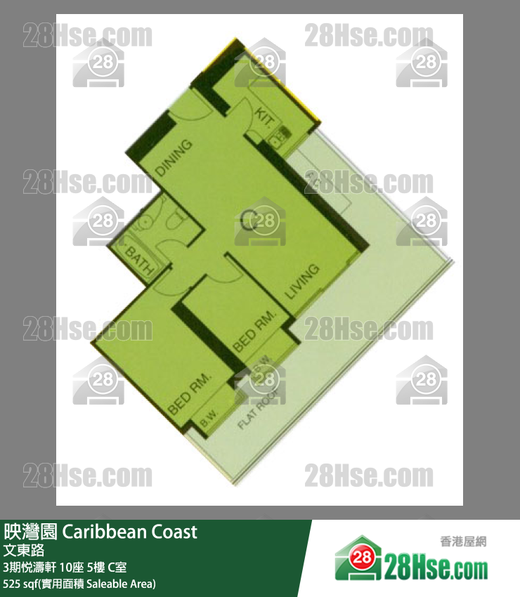 映灣園 3期悅濤軒10座5樓 C室 平面圖