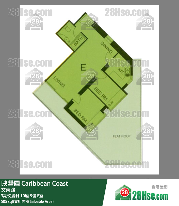 映灣園 3期悅濤軒10座5樓 E室 平面圖