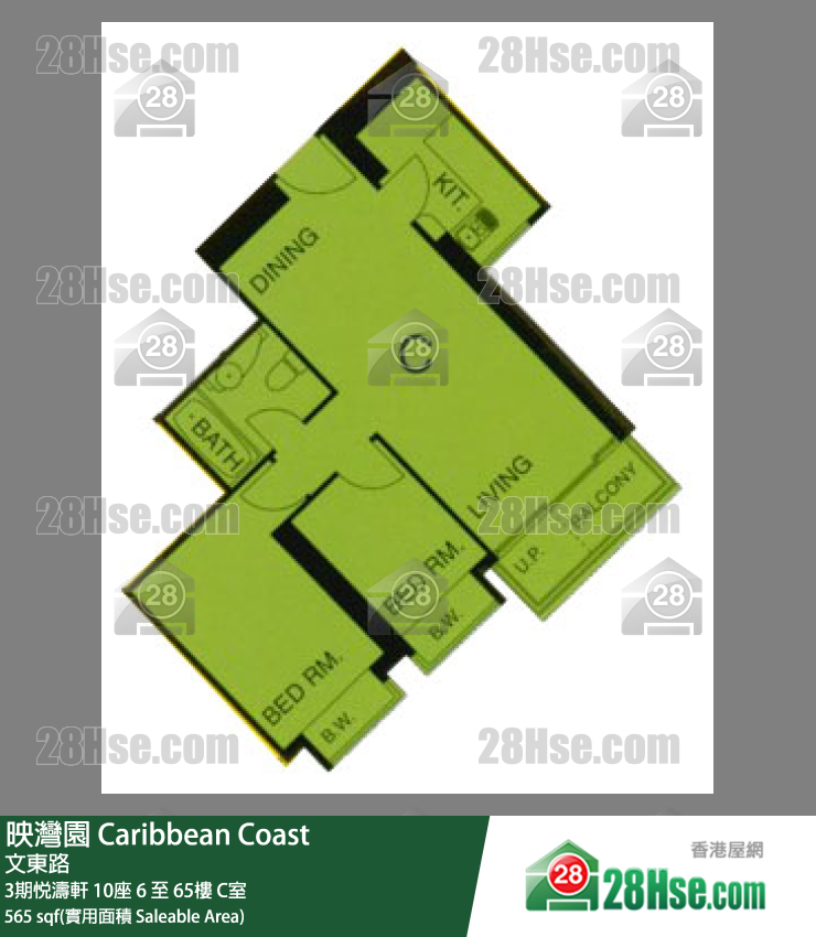 映灣園 3期悅濤軒10座20樓 C室 平面圖