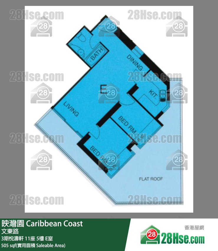 映灣園 3期悅濤軒11座5樓 E室 平面圖