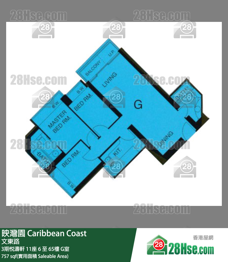 映灣園 3期悅濤軒11座49樓 G室 平面圖