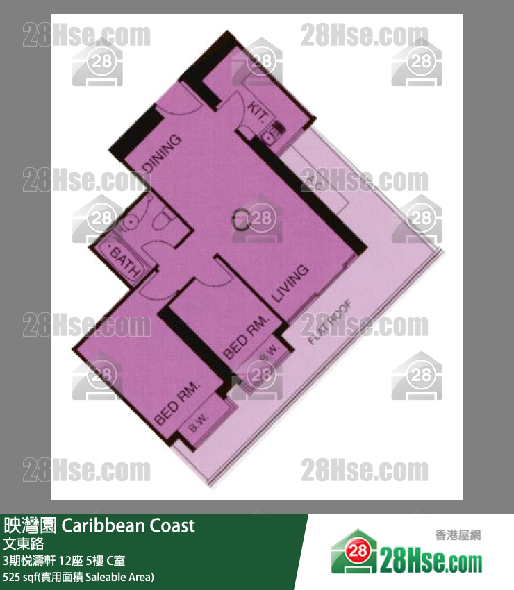 映灣園 3期悅濤軒12座5樓 C室 平面圖