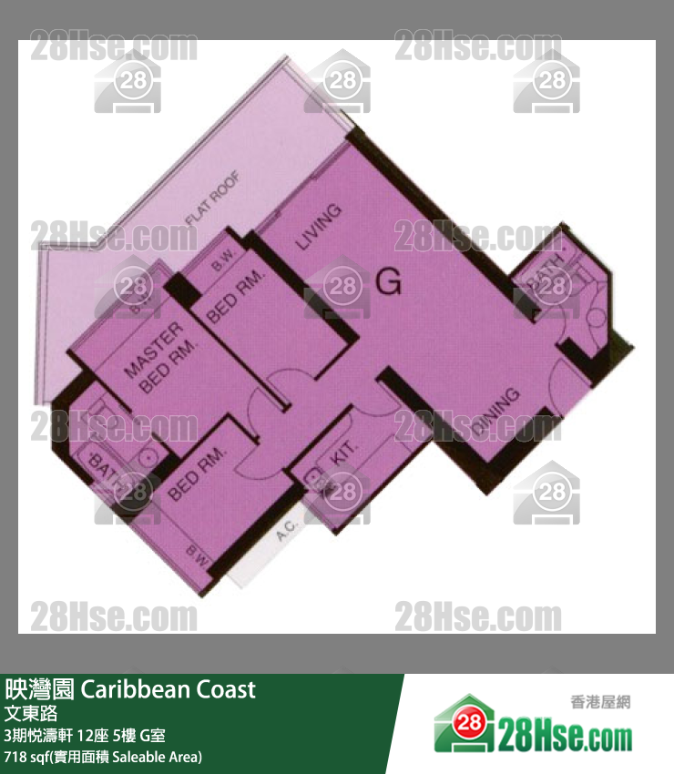映灣園 3期悅濤軒12座5樓 G室 平面圖