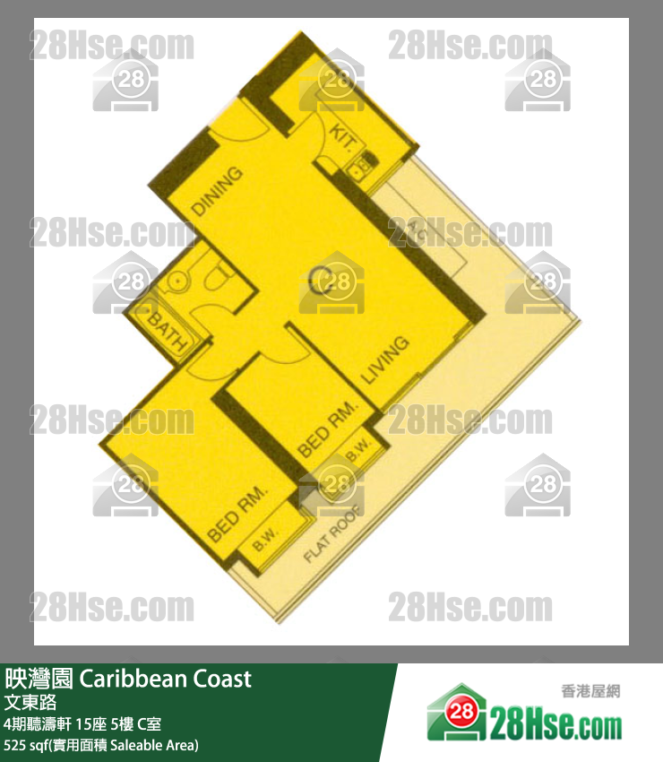 映灣園 4期聽濤軒15座5樓 C室 平面圖