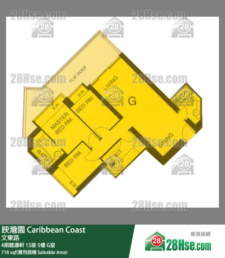 映灣園 4期聽濤軒15座5樓 G室 平面圖