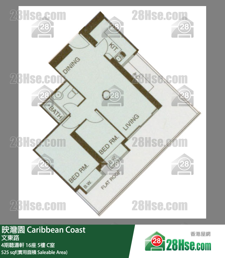 映灣園 4期聽濤軒16座5樓 C室 平面圖