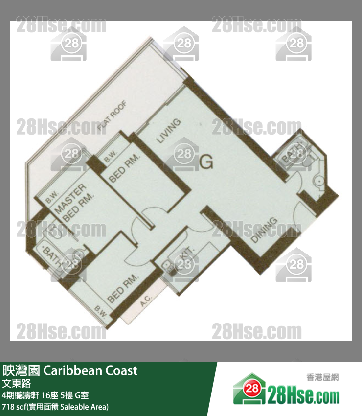 映灣園 4期聽濤軒16座5樓 G室 平面圖