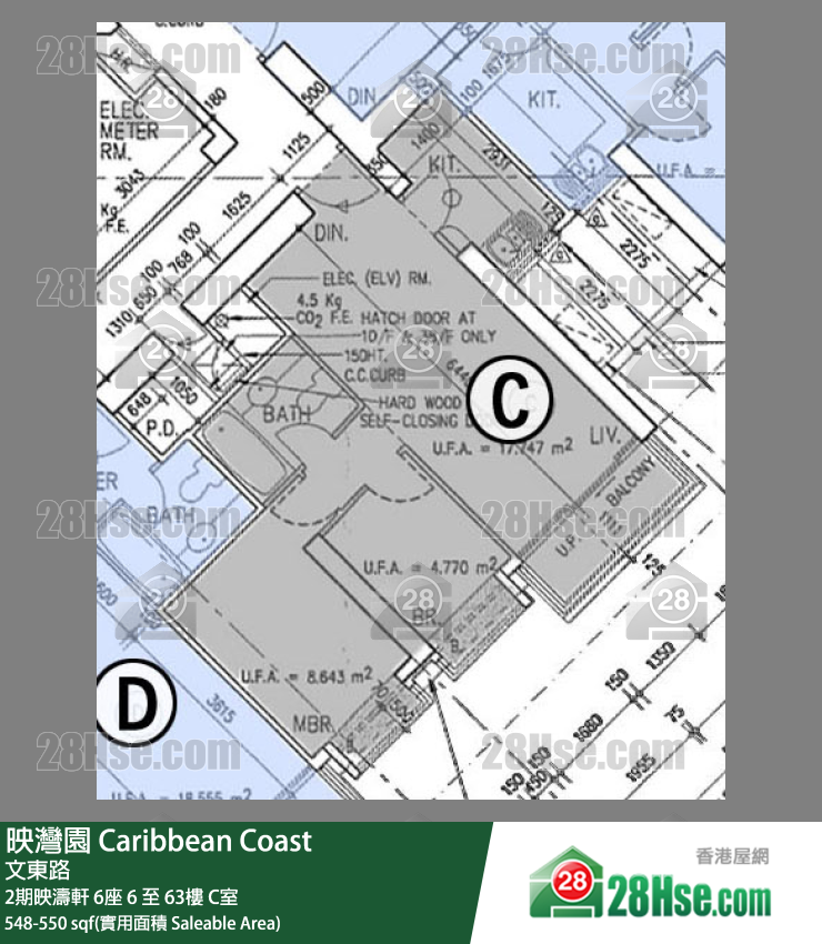 映灣園 2期映濤軒6座23樓 C室 平面圖