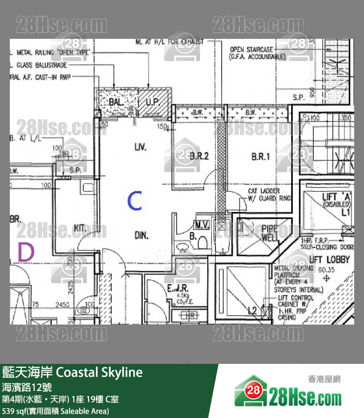 藍天海岸 第4期(水藍‧天岸)1座19樓 C室 平面圖