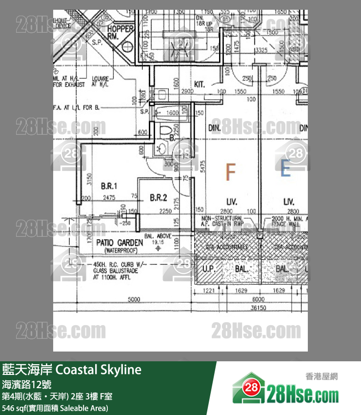 藍天海岸 第4期(水藍‧天岸)2座3樓 F室 平面圖