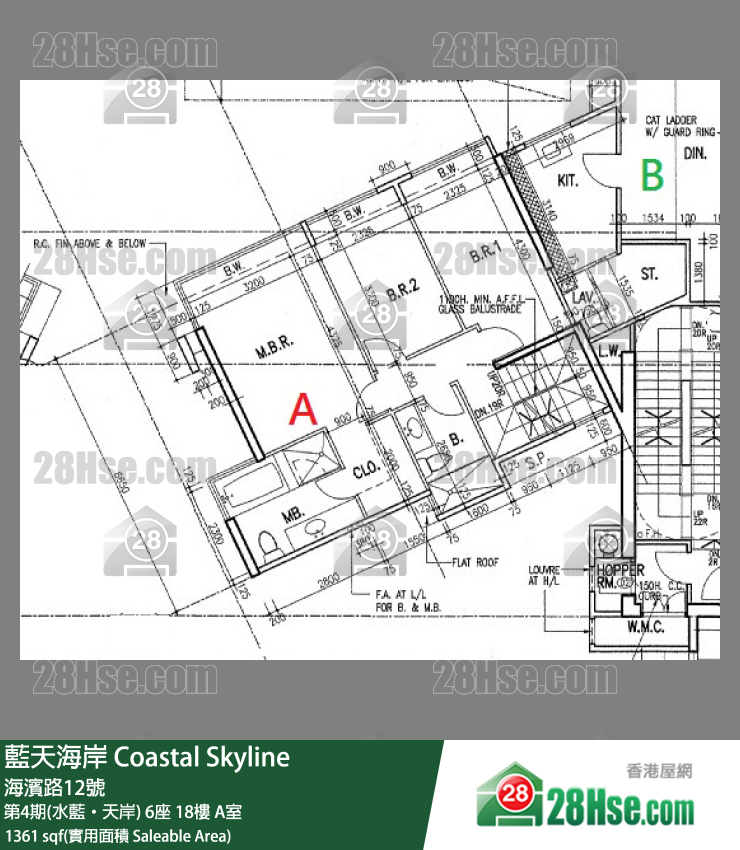 藍天海岸 第4期(水藍‧天岸)6座18樓 A室 平面圖