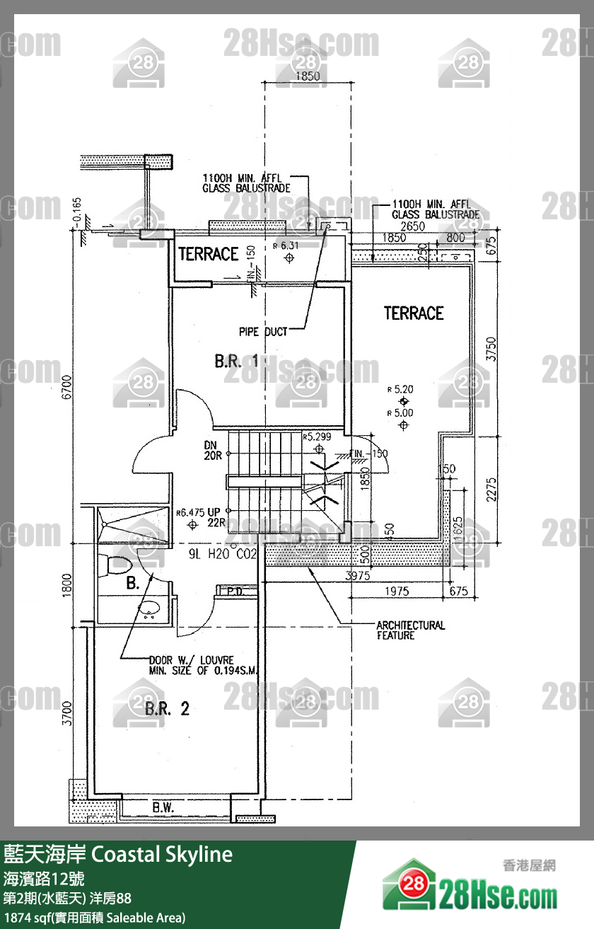 藍天海岸 第2期(水藍天)洋房88 平面圖