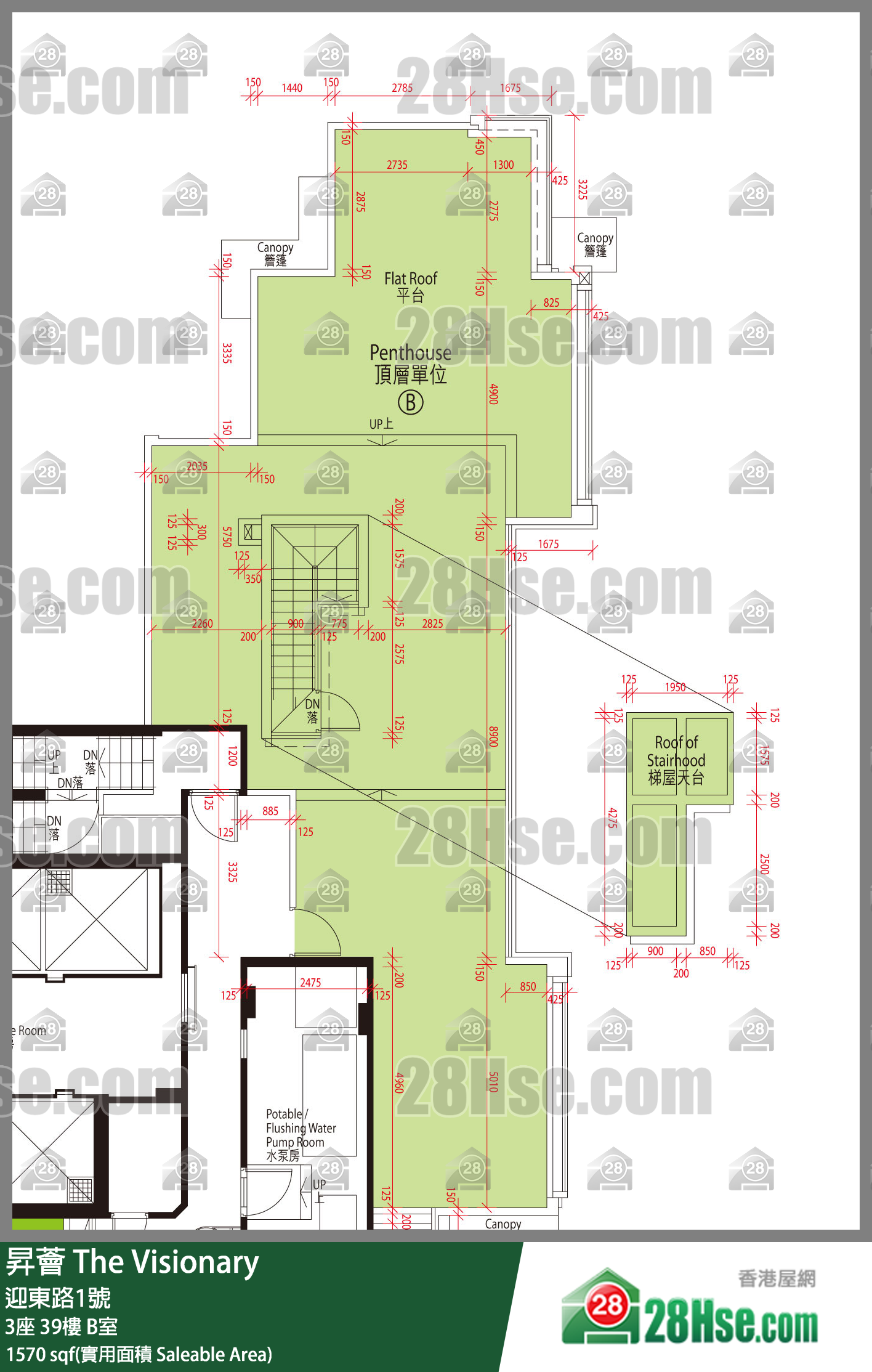 升荟 大厦3座39楼 B室 平面图