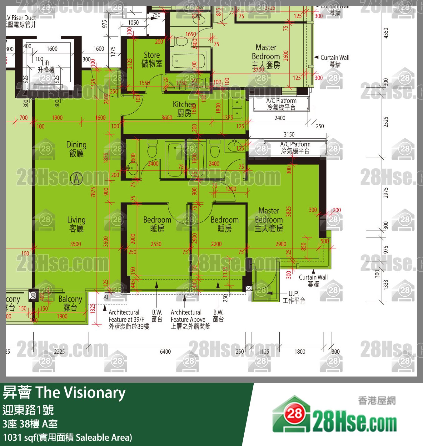 升荟 大厦3座38楼 A室 平面图