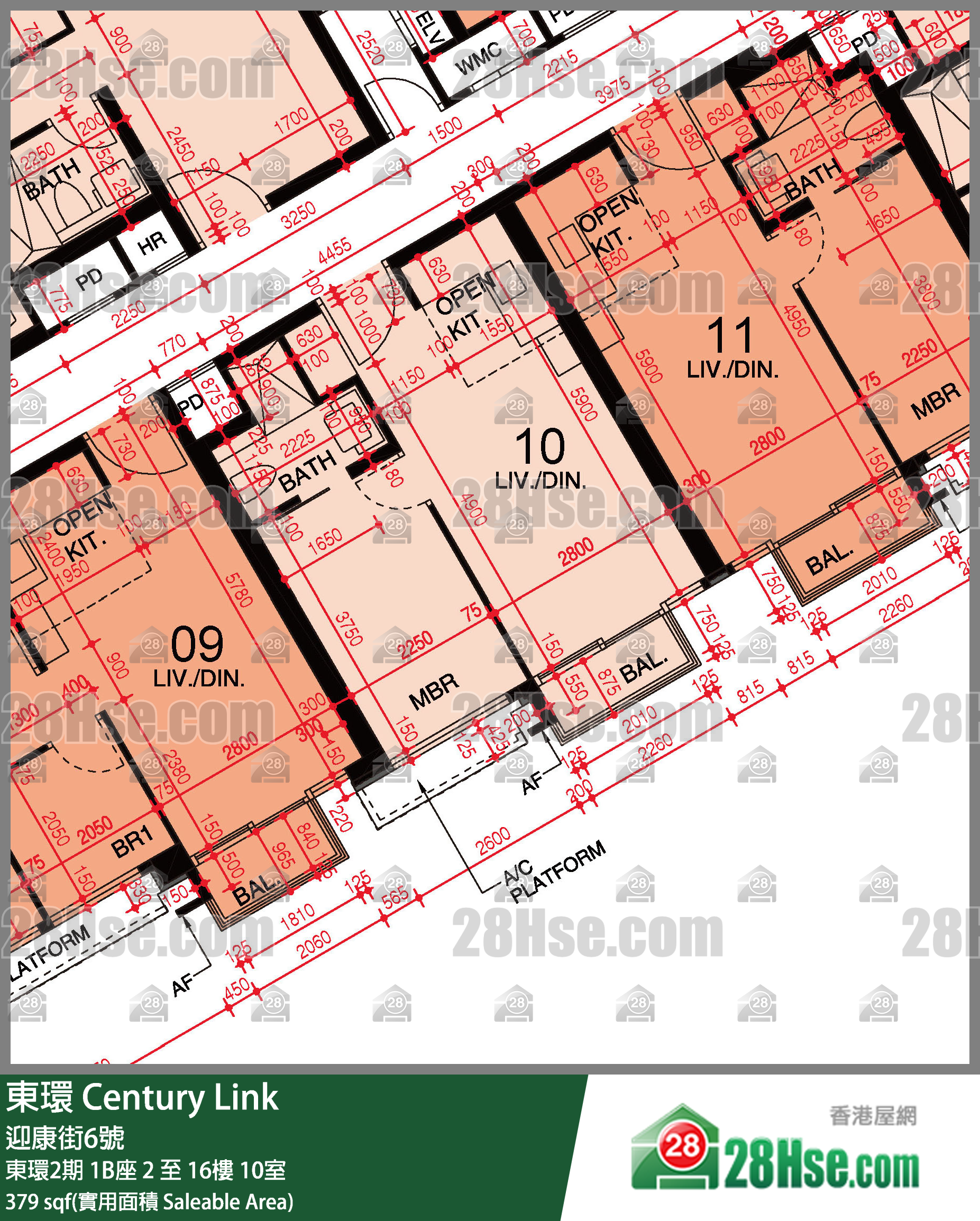 東環 東環2期1B座12樓 10室 平面圖