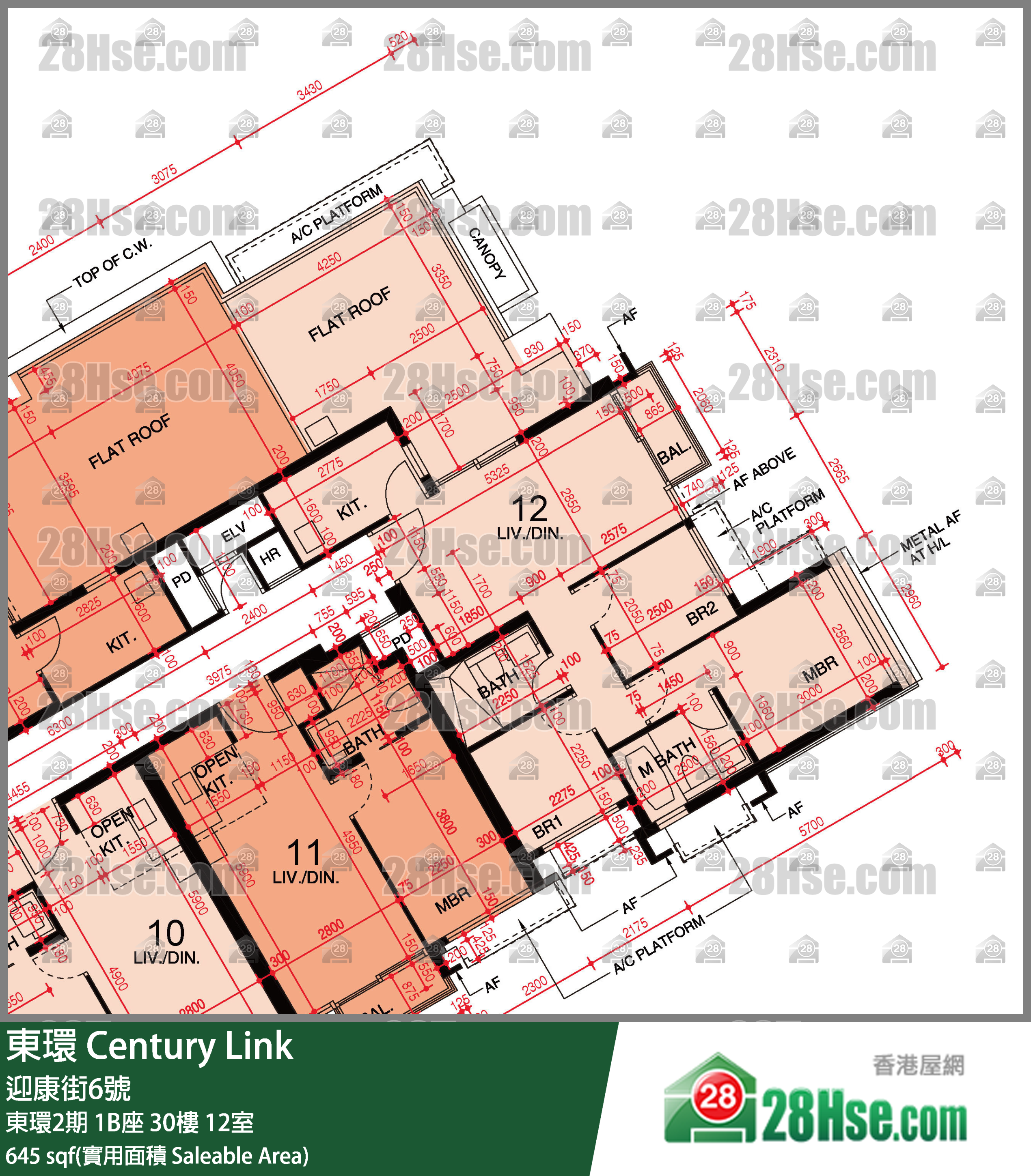 東環 東環2期1B座30樓 12室 平面圖
