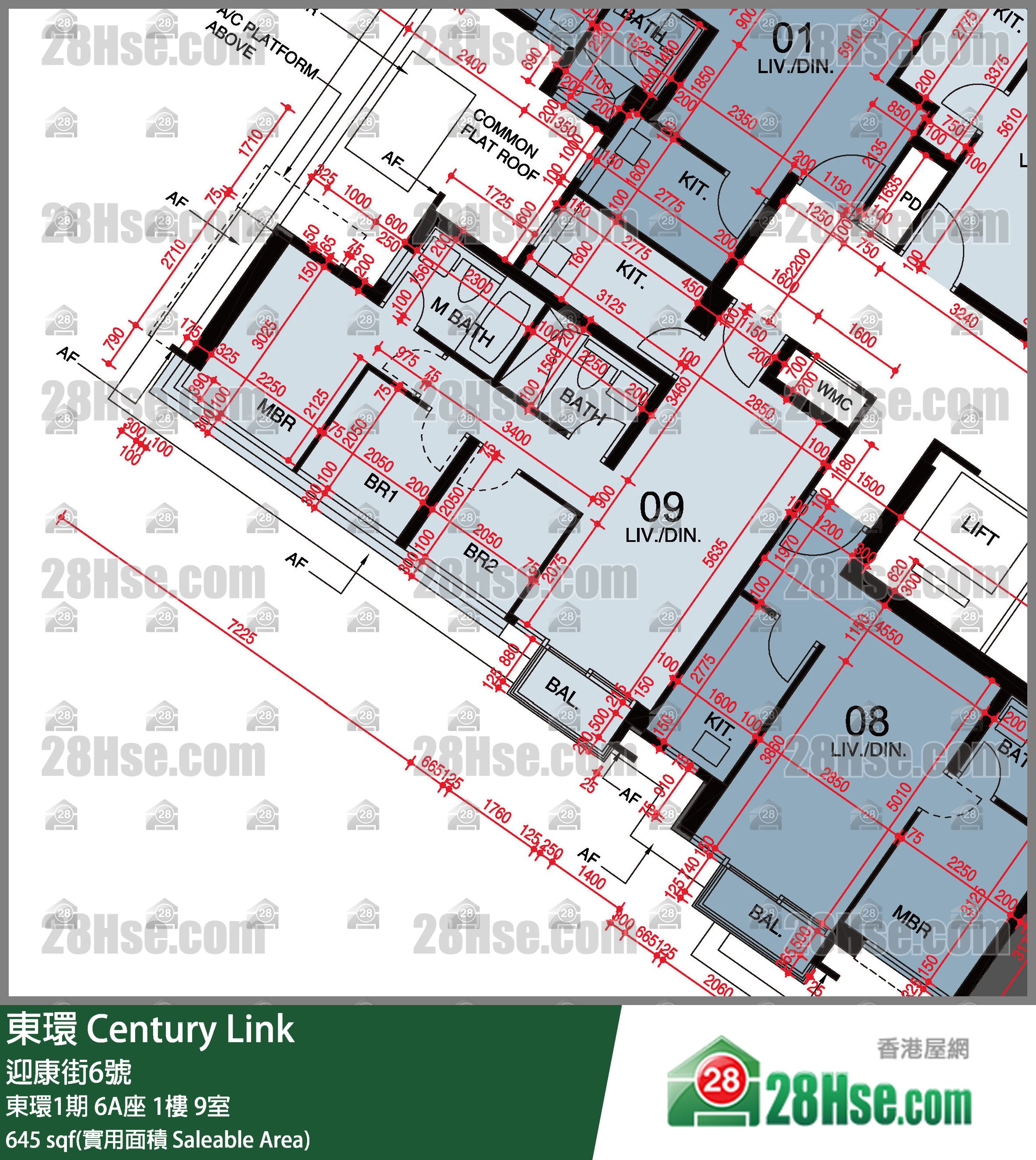 東環 東環1期6A座1樓 9室 平面圖