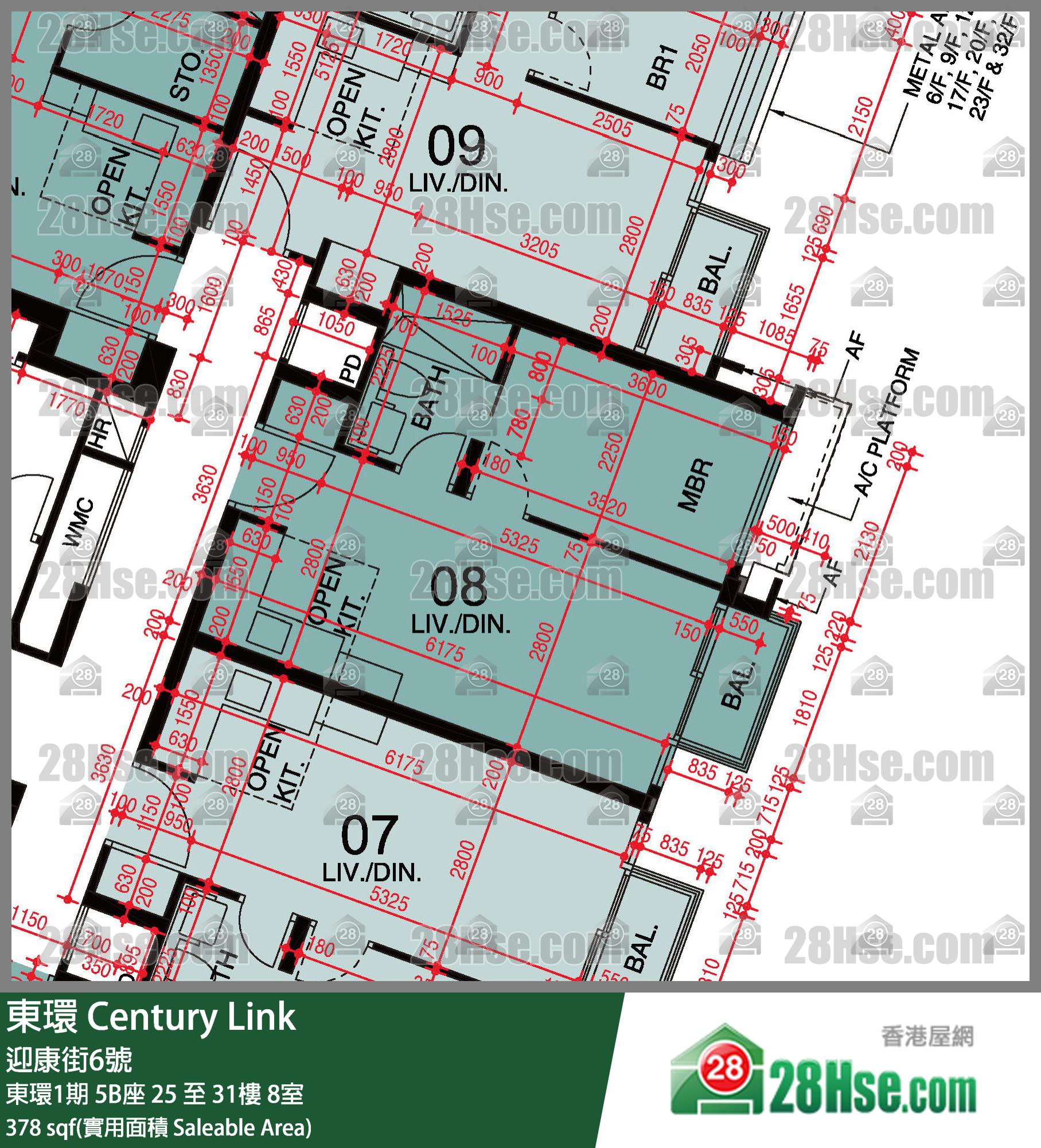 東環 東環1期5B座31樓 8室 平面圖