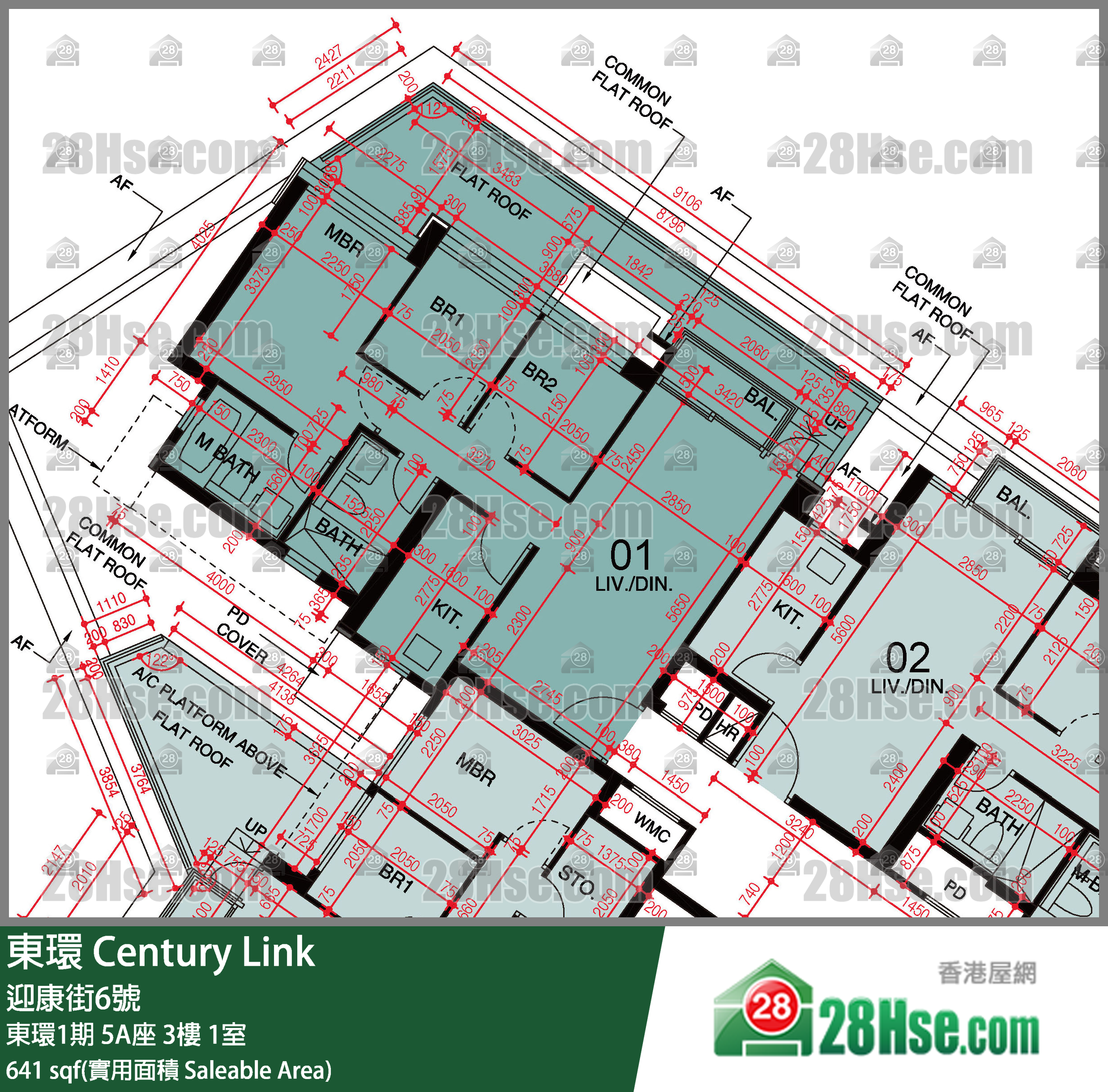 東環 東環1期5A座3樓 1室 平面圖