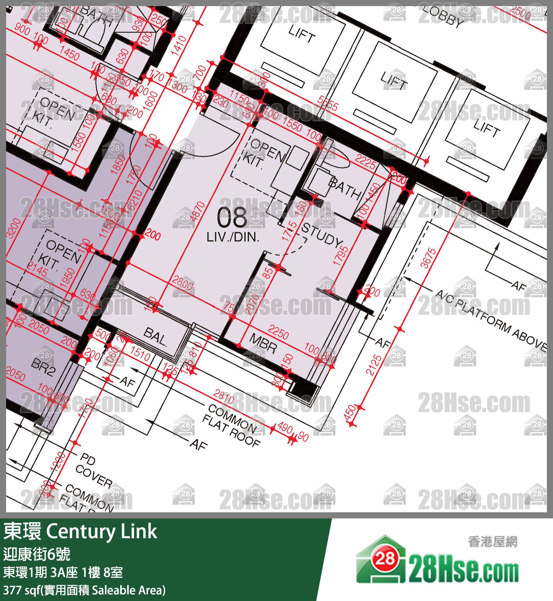 東環 東環1期3A座1樓 8室 平面圖