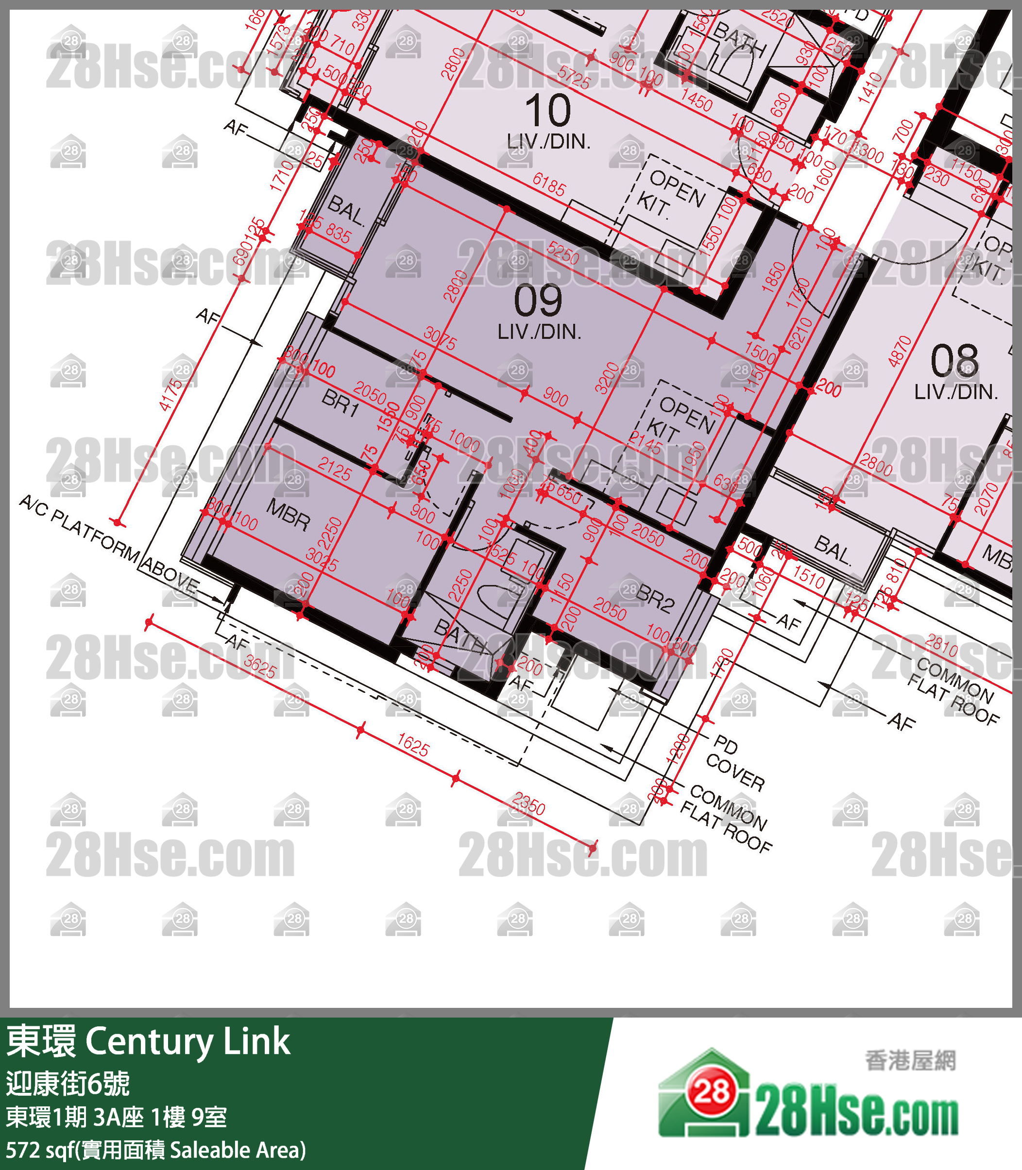 東環 東環1期3A座1樓 9室 平面圖