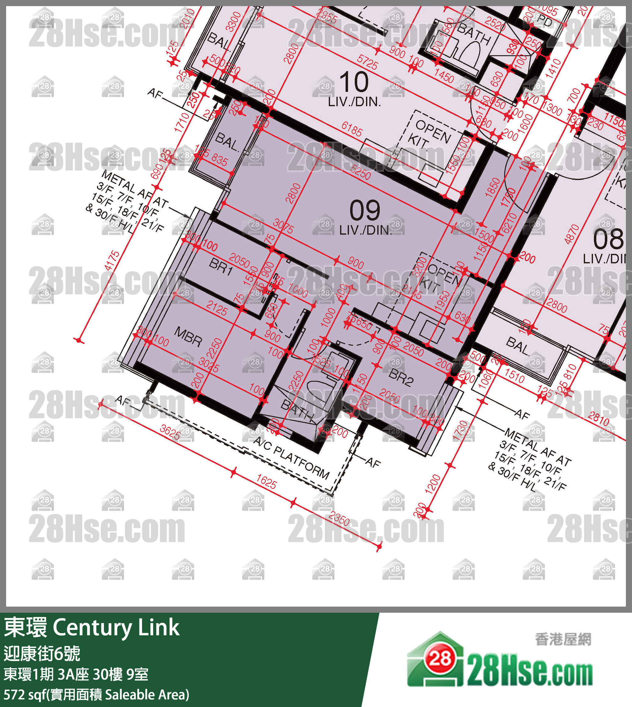 東環 東環1期3A座30樓 9室 平面圖