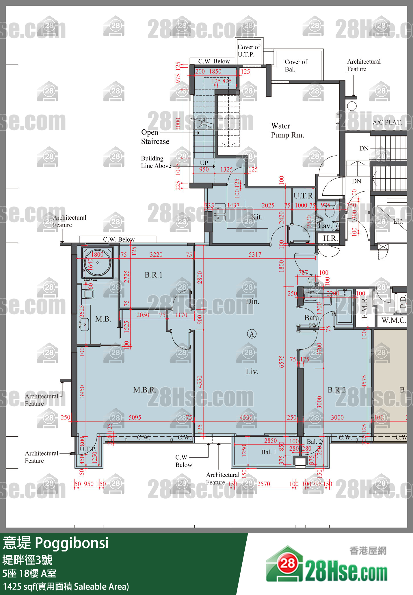 意堤 5座18楼 A室 平面图