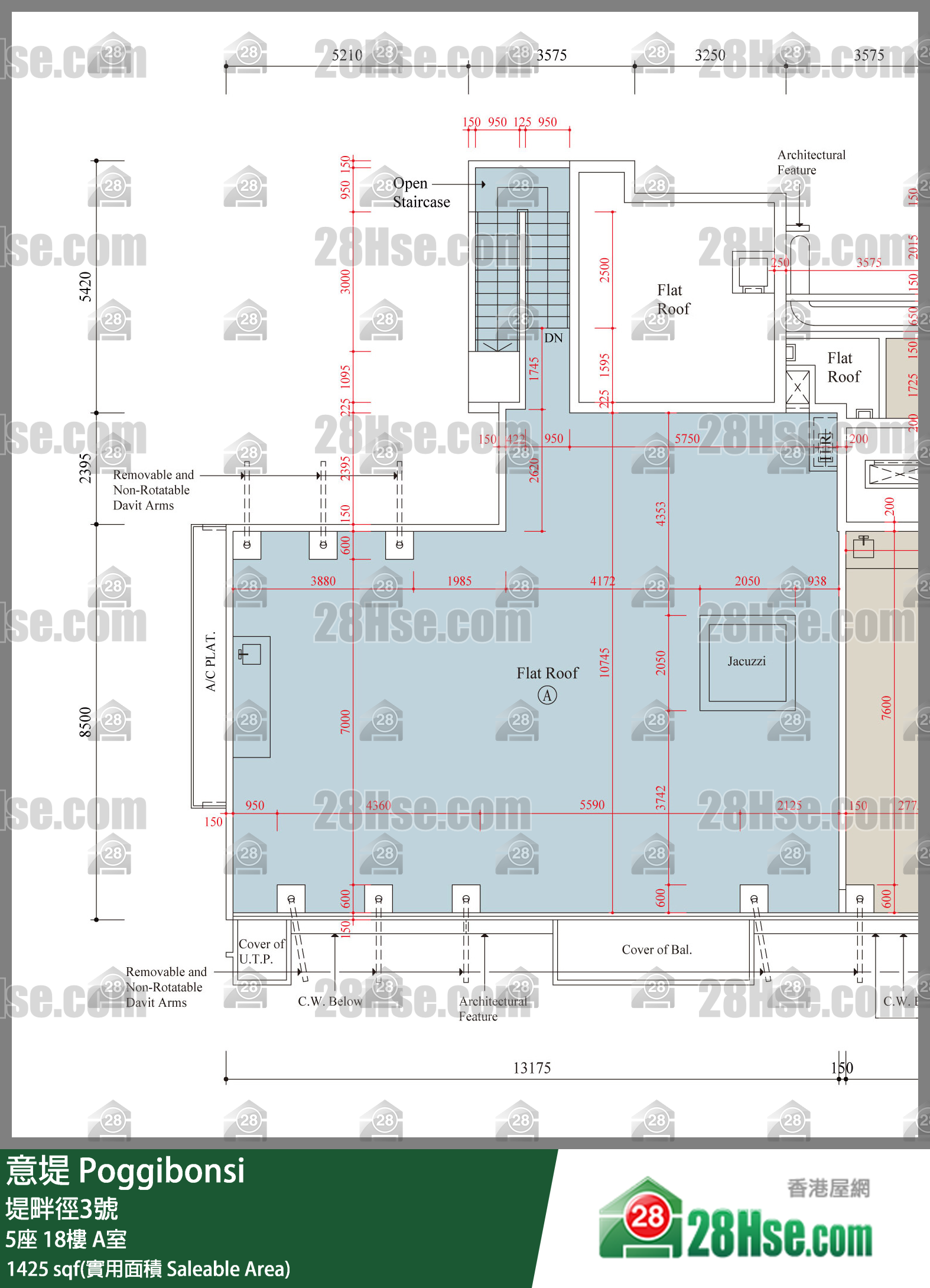 意堤 5座18楼 A室 平面图