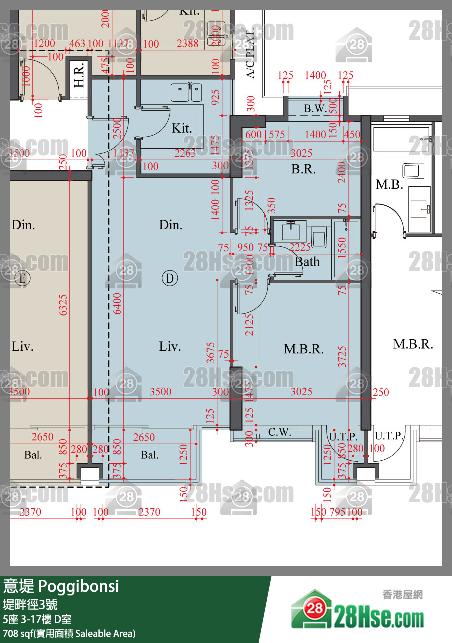 意堤 5座7楼 D室 平面图