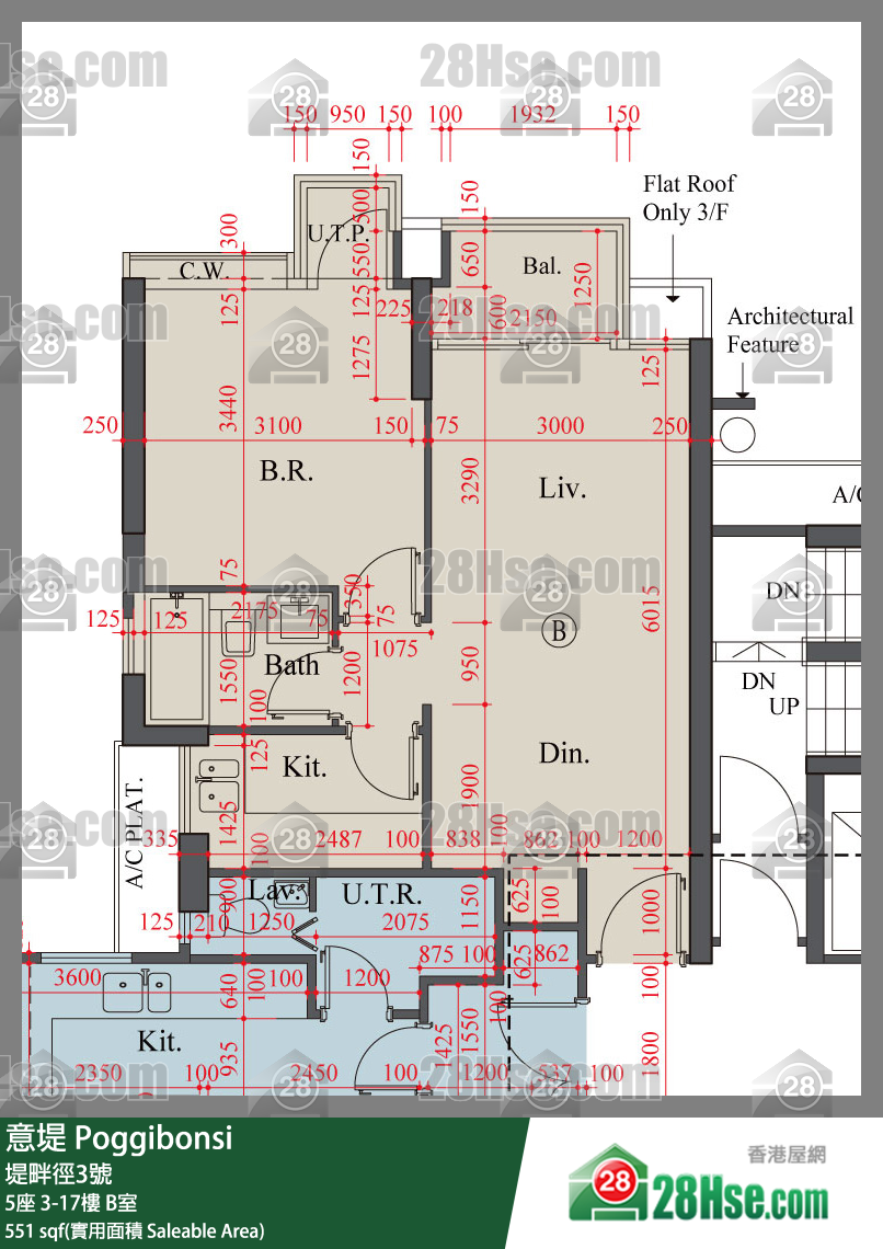 意堤 5座7楼 B室 平面图