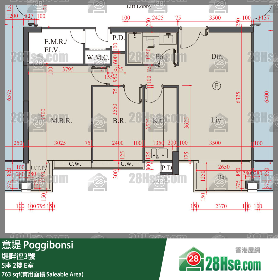 意堤 5座2楼 E室 平面图