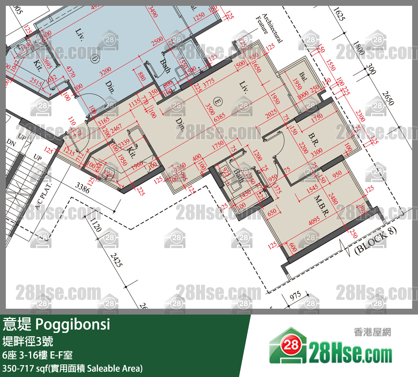 意堤 6座8楼 E室 平面图