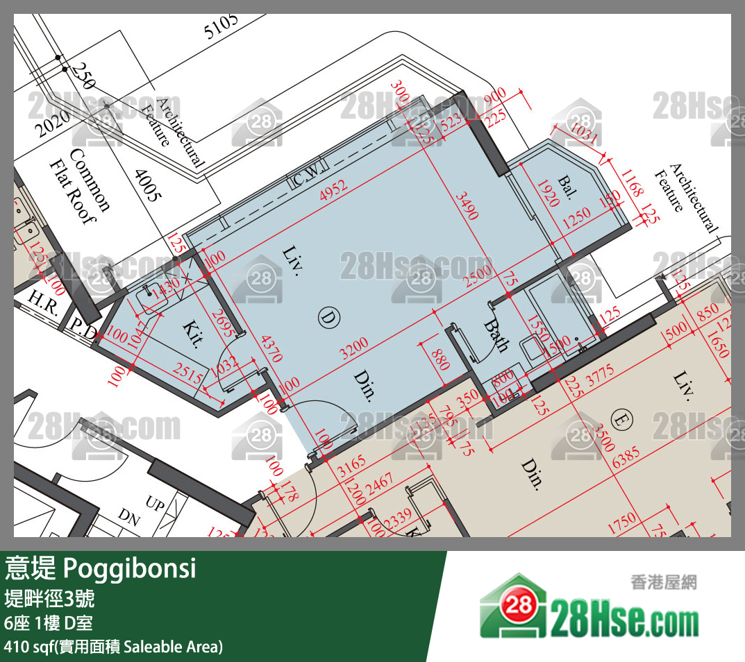 意堤 6座1楼 D室 平面图