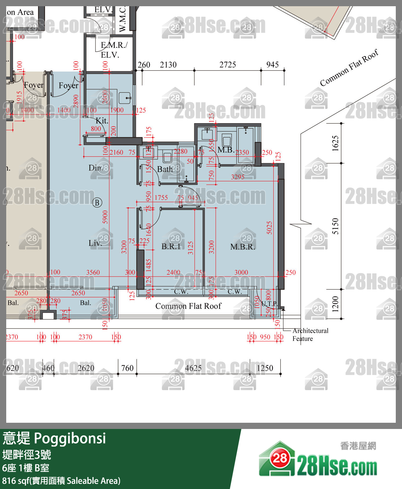 意堤 6座1楼 B室 平面图