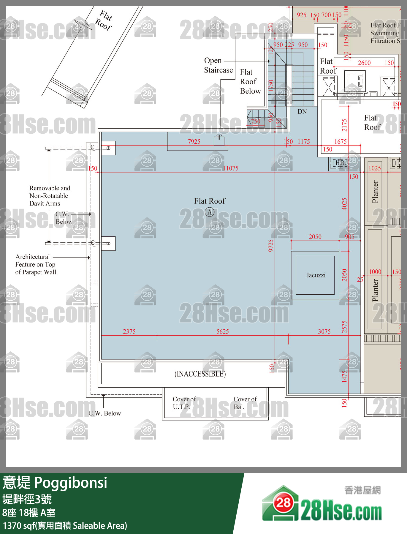 意堤 8座18楼 A室 平面图