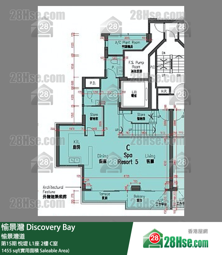 愉景灣 第15期 悅堤L1座2 C室 平面圖