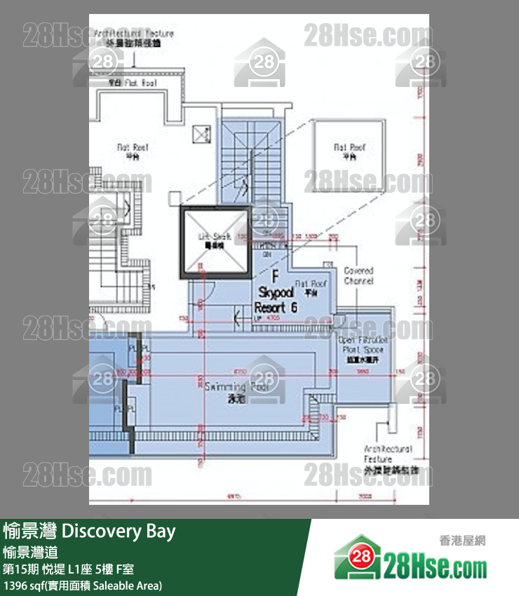 愉景灣 第15期 悅堤L1座5 F室 平面圖