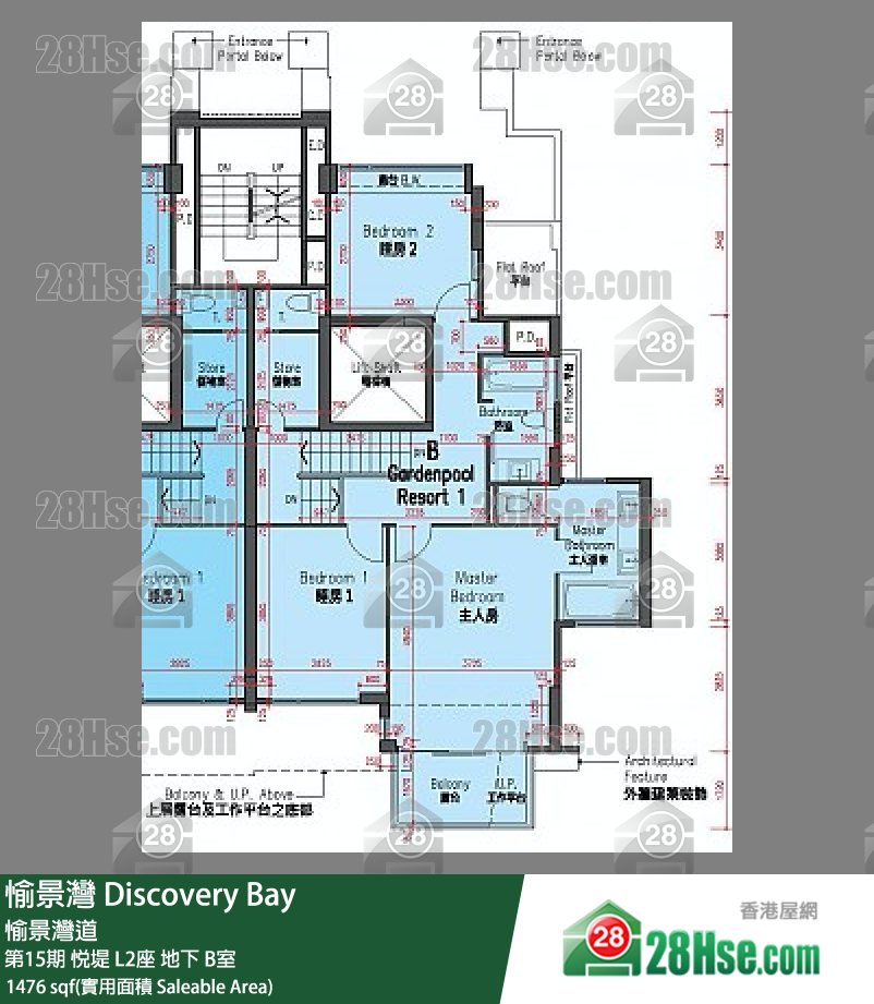 愉景灣 第15期 悅堤L2座地下 B室 平面圖