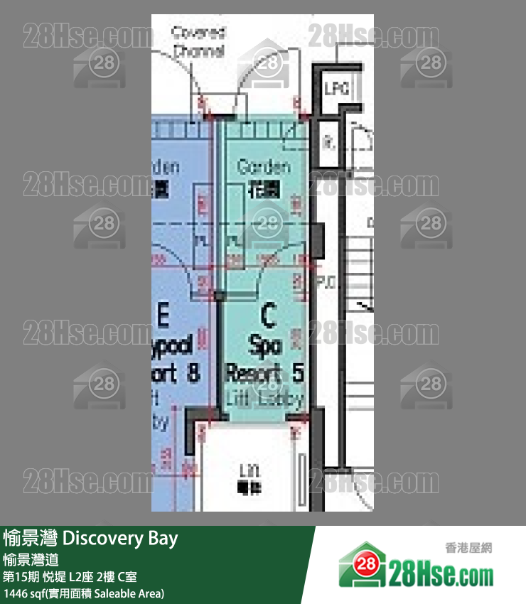 愉景灣 第15期 悅堤L2座2 C室 平面圖