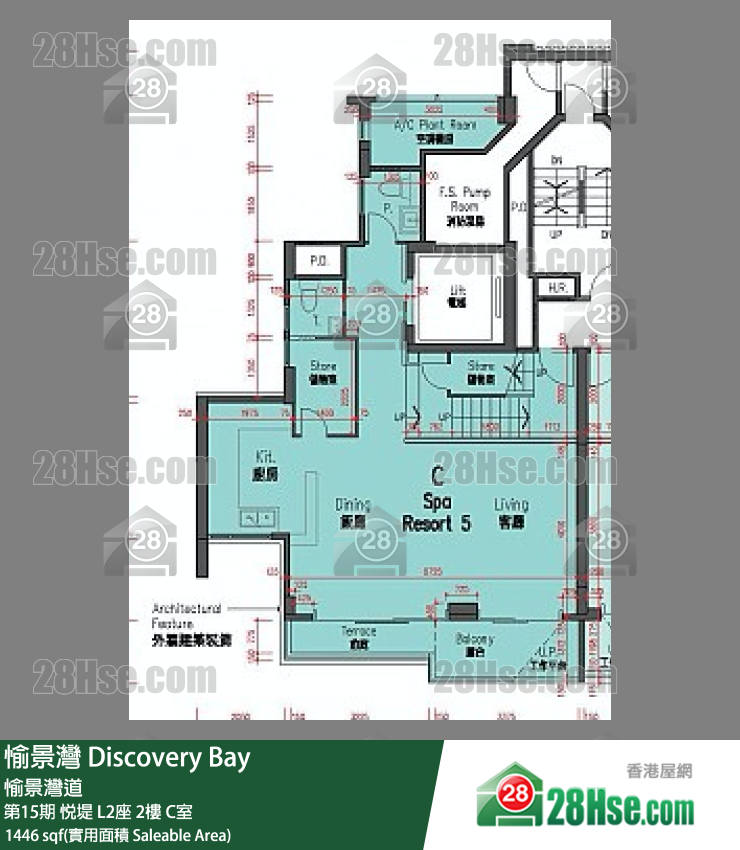愉景灣 第15期 悅堤L2座2 C室 平面圖