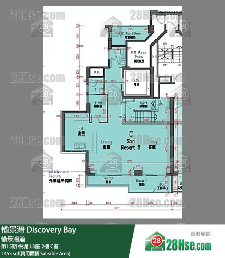 愉景灣 第15期 悅堤L3座2 C室 平面圖
