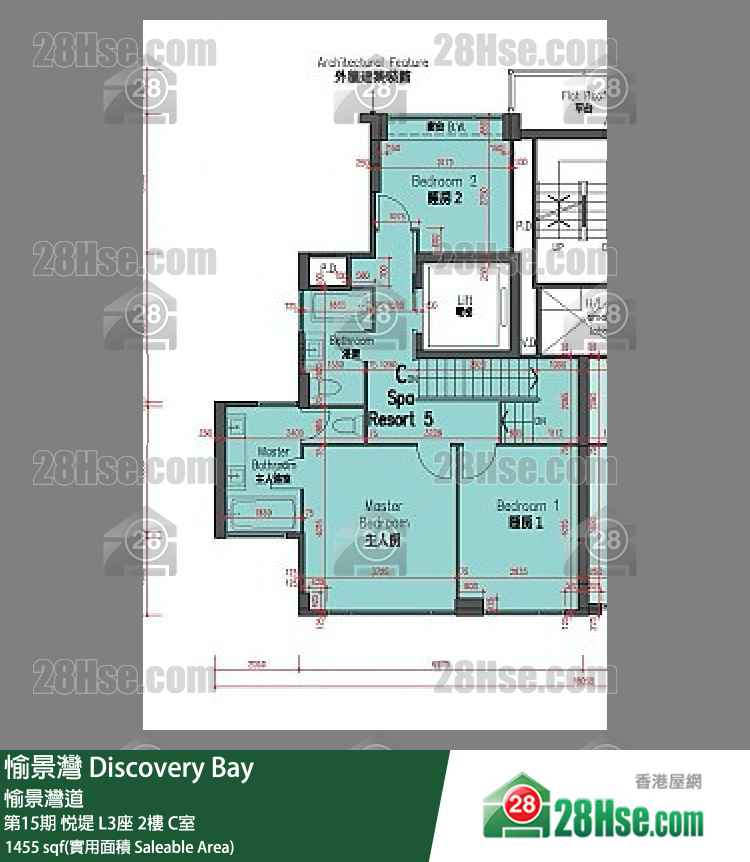 愉景灣 第15期 悅堤L3座2 C室 平面圖