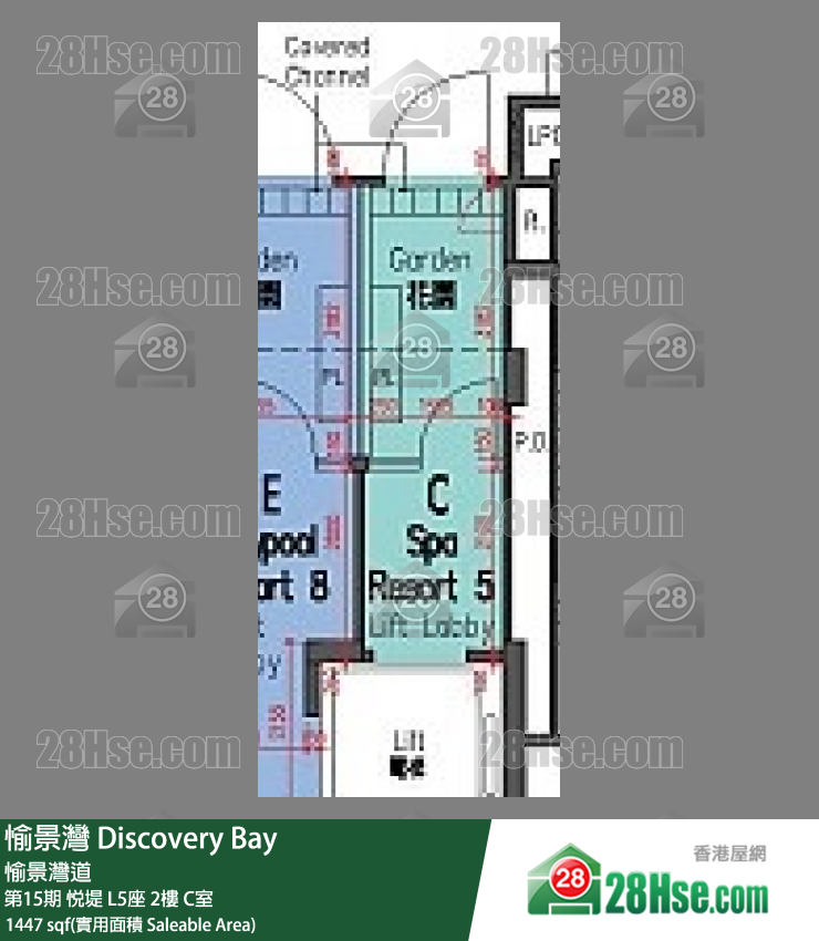 愉景灣 第15期 悅堤L5座2 C室 平面圖